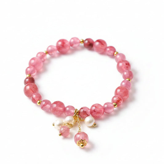 Pink Opal Triple Power Love Charm Bracelet - MysticPavilion