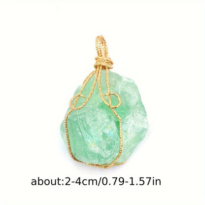3 Pcs Natural Rock Quartz Pendant Necklace - MysticPavilion