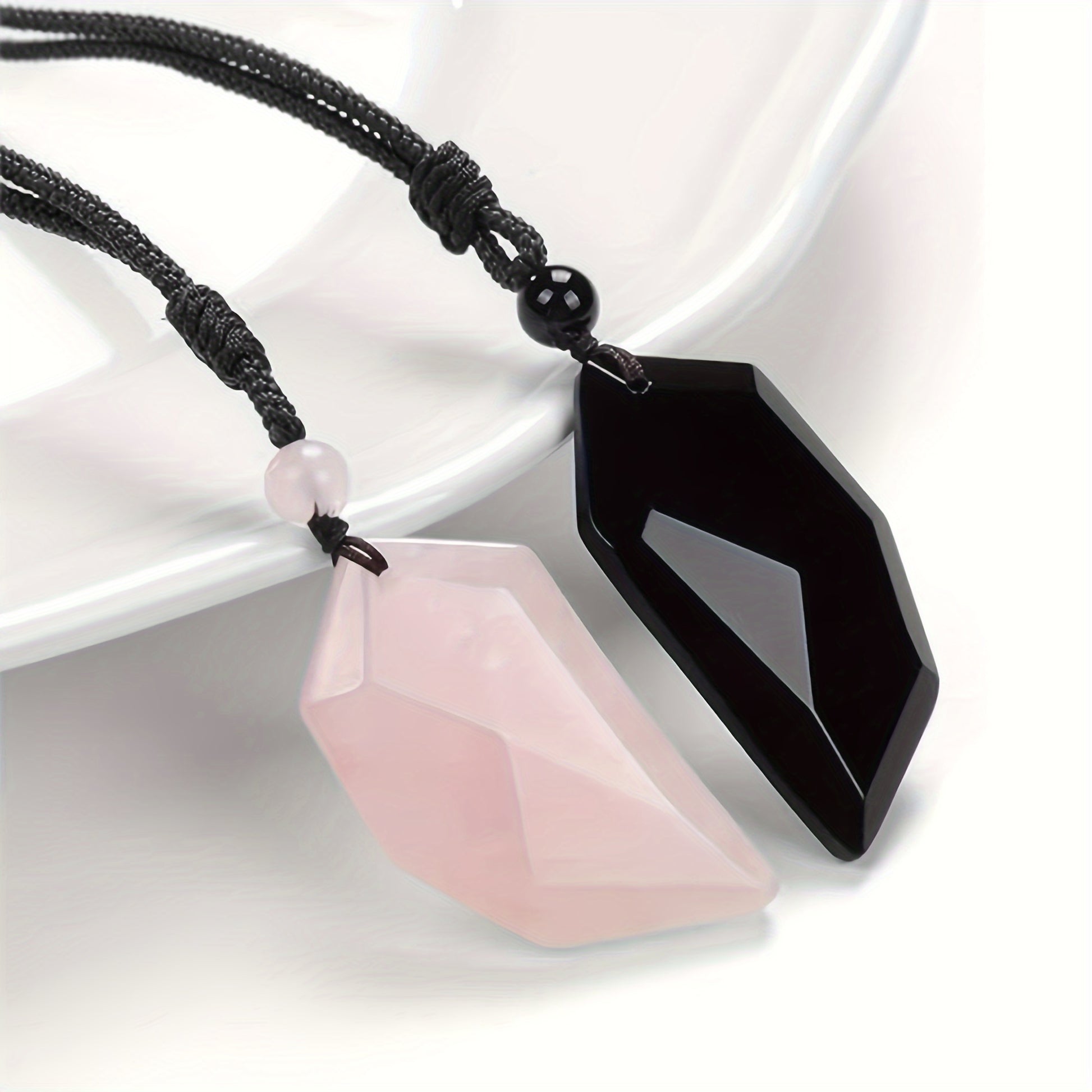 2 PCS Healing Stone Heart Couples Necklace - Love Puzzle Necklace for Partners - MysticPavilion