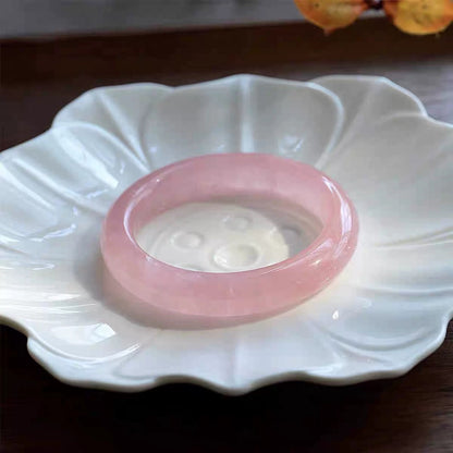 Rose Quartz Bangle For Drawing Love & Enhancing Intimacy - MysticPavilion