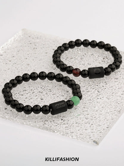 Black Onyx Zodiac Sign Bracelet - MysticPavilion