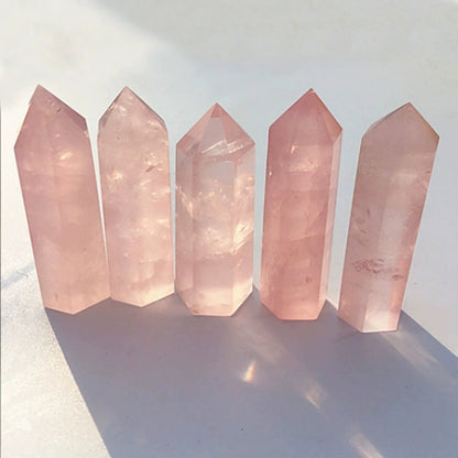 Pink Rose Quartz Wand For Love - MysticPavilion