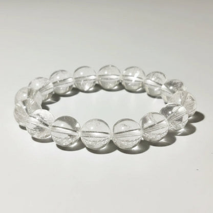 Clear Quartz Round Beads Bracelet For Meditation - MysticPavilion