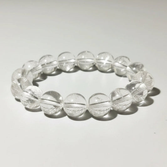 Clear Quartz Round Beads Bracelet For Meditation - MysticPavilion