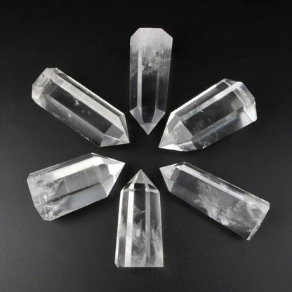 Clear Crystal Hexagonal Wand For Manifestation - MysticPavilion