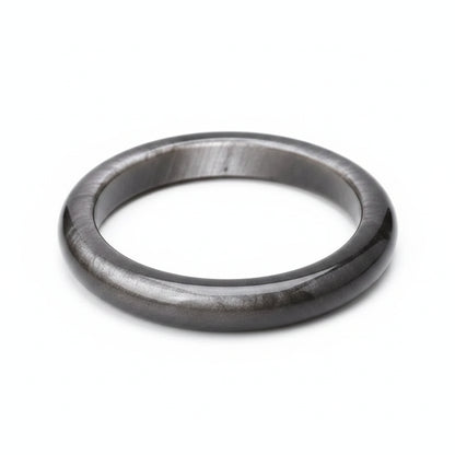 Black Obsidian Bangle For Meditation & Intuition - MysticPavilion