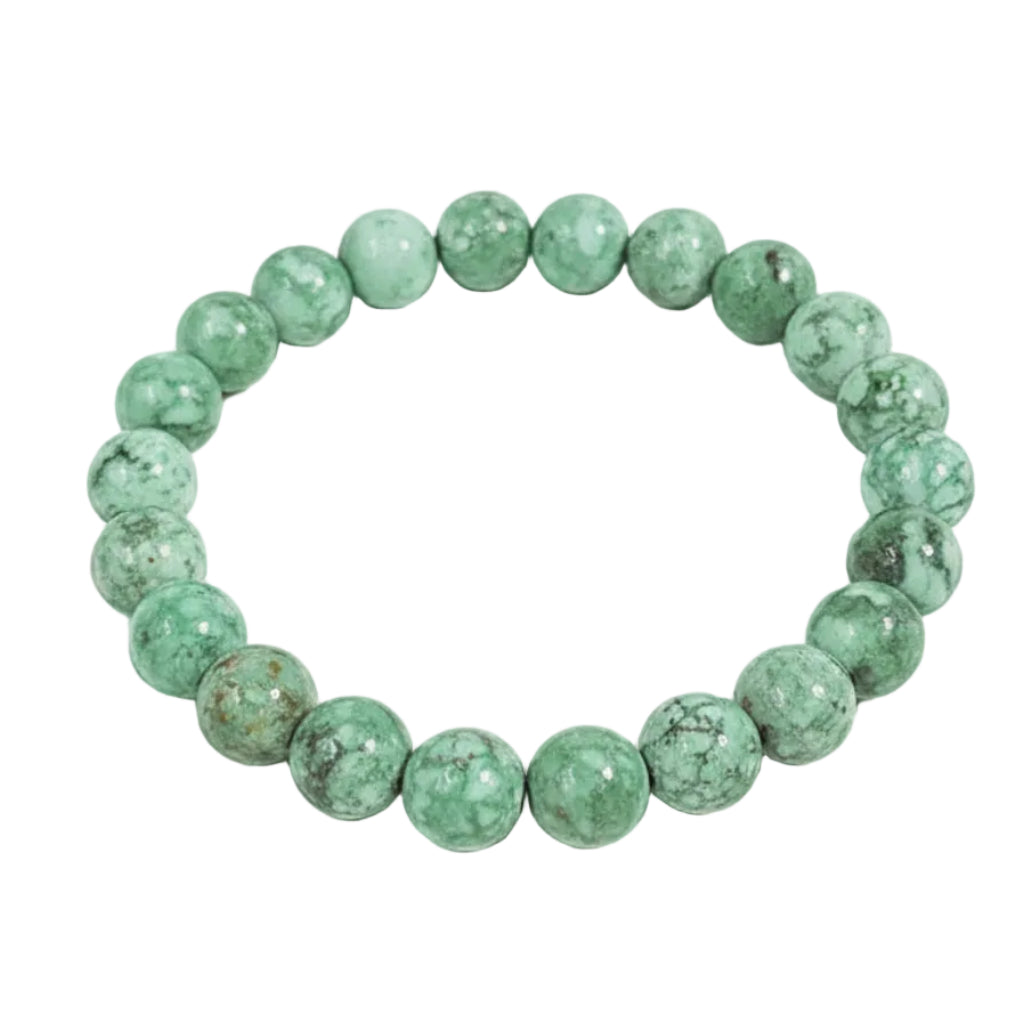 Green Turquoise Beaded Bracelet For Harmony And Balance - MysticPavilion