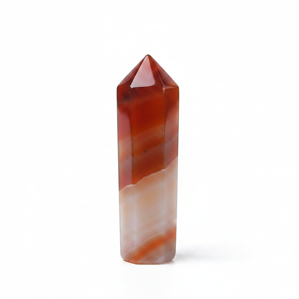 Carnelian Hexagonal Column For Willpower - MysticPavilion