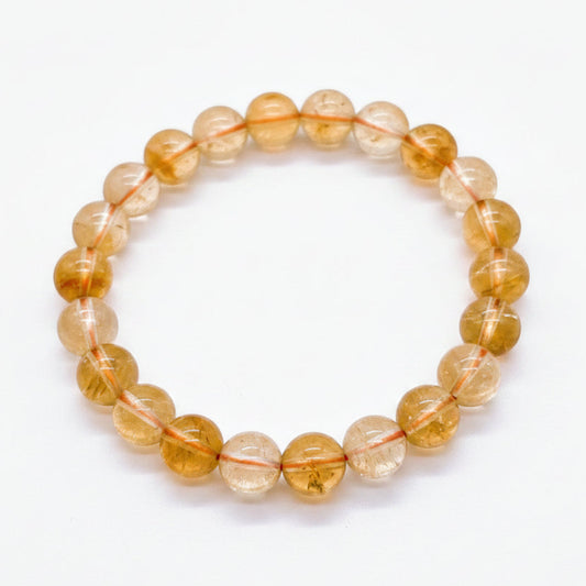 Natural Citrine Beaded Bracelet For Prosperity, Joy, And Creativity - MysticPavilion