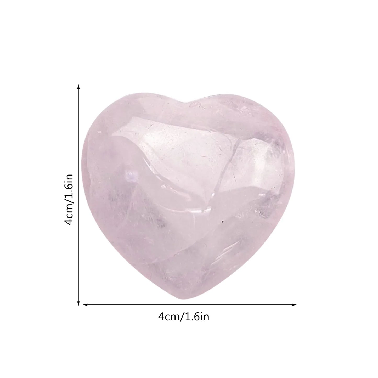 3PCS Heart Shaped Gem Rose Crystal For Love - MysticPavilion