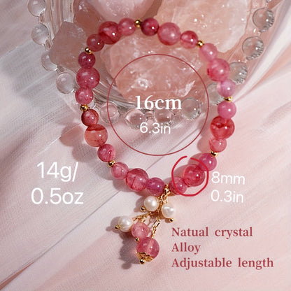 Pink Opal Triple Power Love Charm Bracelet - MysticPavilion